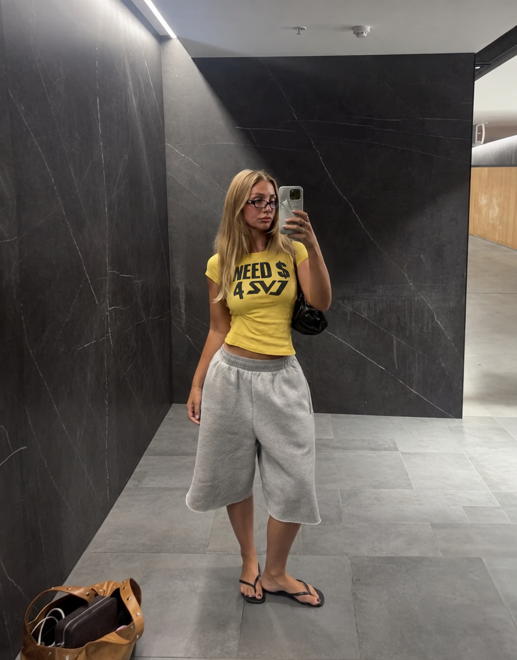 Need $ 4 SVJ yellow fitted tee — mirror styling