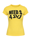 Need $ 4 SVJ yellow fitted tee — transparent product view